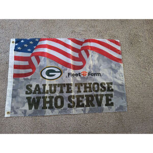 NFL Green Bay Packers Camouflage 'Salute to Service' Flag 20x30